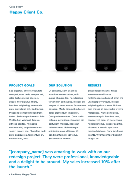 Mobile Web App Proposal Template